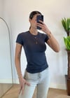 Mary Yarım Kollu Antrasit Pamuklu Body