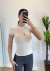 Mary Yarım Kollu Krem Pamuklu Body