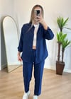 Milya Lacivert Gömlek Takım