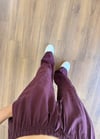 Modal Kumaş Bağlamalı Bordo Pantolon