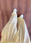 Modal Kumaş Bağlamalı Sarı Pantolon