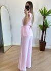 Modal Pembe Yelek Bel Lastik Pantolon