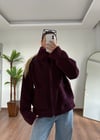 Muadil Marka Bordo Peluş Mont