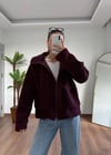 Muadil Marka Bordo Peluş Mont