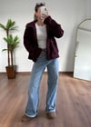 Muadil Marka Bordo Peluş Mont
