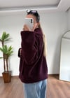 Muadil Marka Bordo Peluş Mont