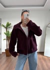 Muadil Marka Bordo Peluş Mont