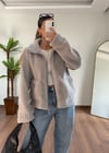 Muadil Marka Gri Peluş Mont
