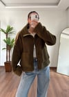 Muadil Marka Haki Peluş Mont