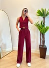 Nezzy Double Kumaş Kırmızı Palazzo Pantolon