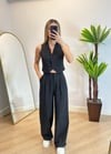 Nezzy Double Kumaş Siyah Palazzo Pantolon