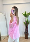 Nicki Pembe Keten Gömlek