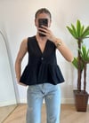 Nora Siyah Tek Düğme Gömlek