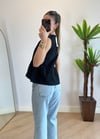 Nora Siyah Tek Düğme Gömlek