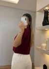 Nuxe Düğmeli Bordo Hırka