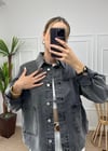 Pale Siyah Oversize Kot Ceket