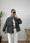 Pale Siyah Oversize Kot Ceket