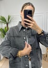 Pale Siyah Oversize Kot Ceket