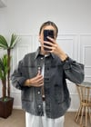 Pale Siyah Oversize Kot Ceket