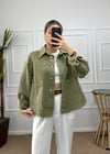Pale Yeşil Oversize Kot Ceket