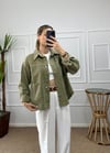 Pale Yeşil Oversize Kot Ceket