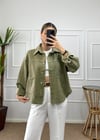 Pale Yeşil Oversize Kot Ceket