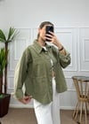 Pale Yeşil Oversize Kot Ceket