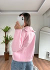 Pembe Çift Fermuar Hırka
