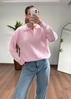 Pembe Polo Yaka Triko