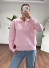 Pembe Polo Yaka Triko