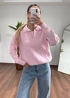 Pembe Polo Yaka Triko