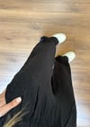 Pera Desenli Siyah Bağlamalı Pantolon