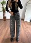Perla Siyah Taşlı Jean