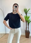 Pery Lacivert Taşlı Tshirt