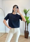 Pery Lacivert Taşlı Tshirt