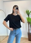 Pery Siyah Taşlı Tshirt