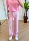 Pery Taşlı Pembe Kumaş Pantolon