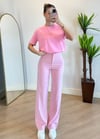 Pery Taşlı Pembe Kumaş Pantolon