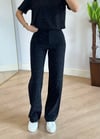 Pery Taşlı Siyah Kumaş Pantolon