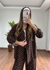 Puantiye Kahverengi Takım