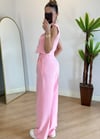 Roza Pembe Yelek Takım