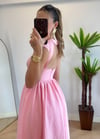 Sarah Pembe Bel Detay Elbise