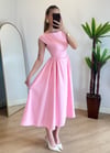 Sarah Pembe Bel Detay Elbise