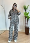 Saşa Zebra Desen Gömlek Takım