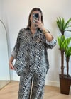 Saşa Zebra Desen Gömlek Takım