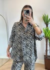 Saşa Zebra Desen Gömlek Takım