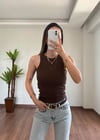 Simli Basic Kahve Atlet