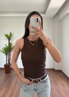 Simli Basic Kahve Atlet