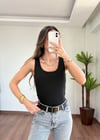 Siyah Çift Katlı Atlet Body