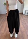 Siyah Modal Kumaş Şalvar Pantolon